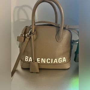 Balenciaga logo small ville top handle bag